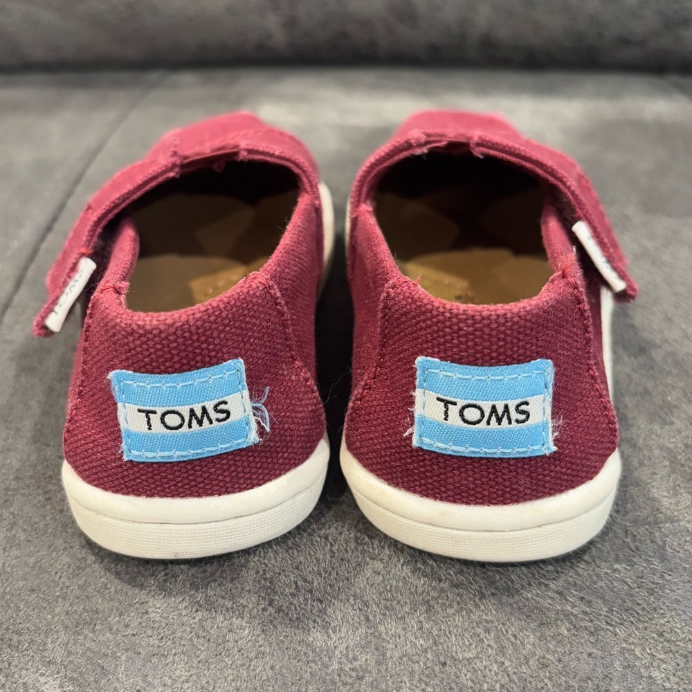Maroon infant Toms size 5